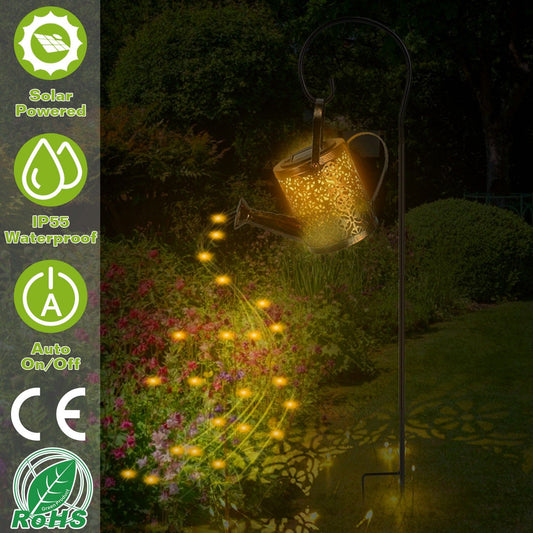 Solar Watering Can with Lights,Solar Outdoor Garden Decor Waterproof Large Hanging Lantern Landscape Lights Outside Decorations for Yard Clearance Porch Patio Pathway Gardening Gift