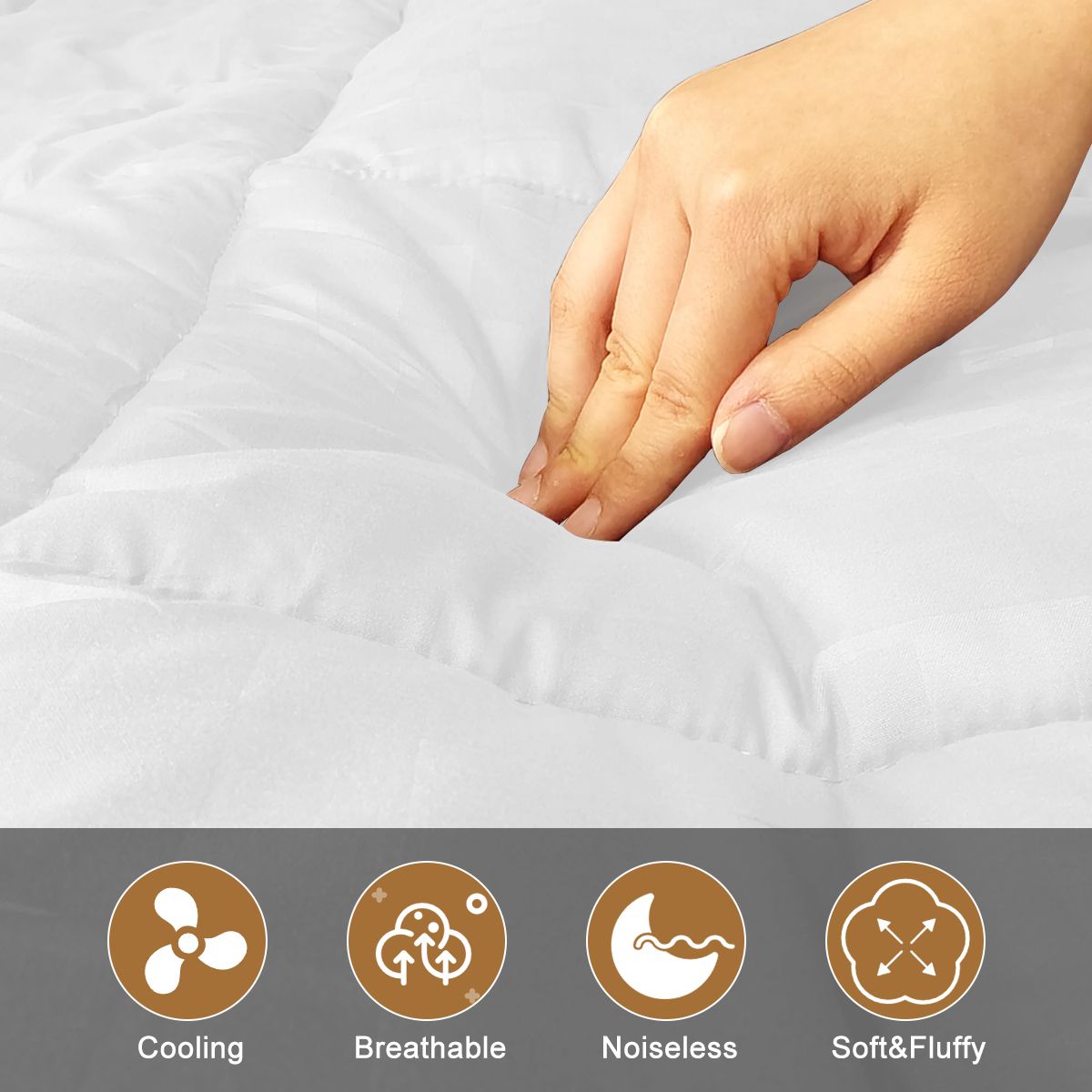 Solid-color embossed mattress bedspread,  Full size