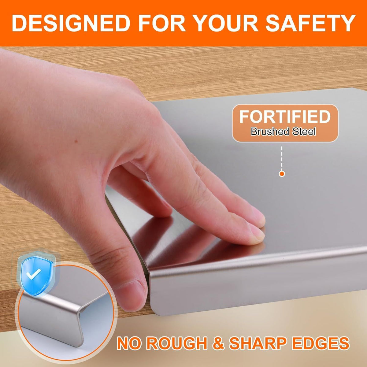 Stainless Steel Cutting Board for Kitchen - Large 304 Chopping Boards, Suitable for Meat Vegetables Bread and Baking,Kitchen Accessories,