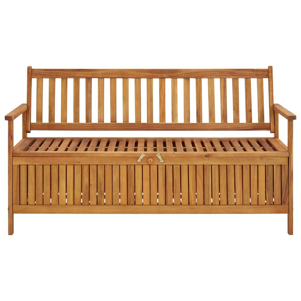 Storage Bench Natural wood Solid Acacia Wood Medium Storage Bench