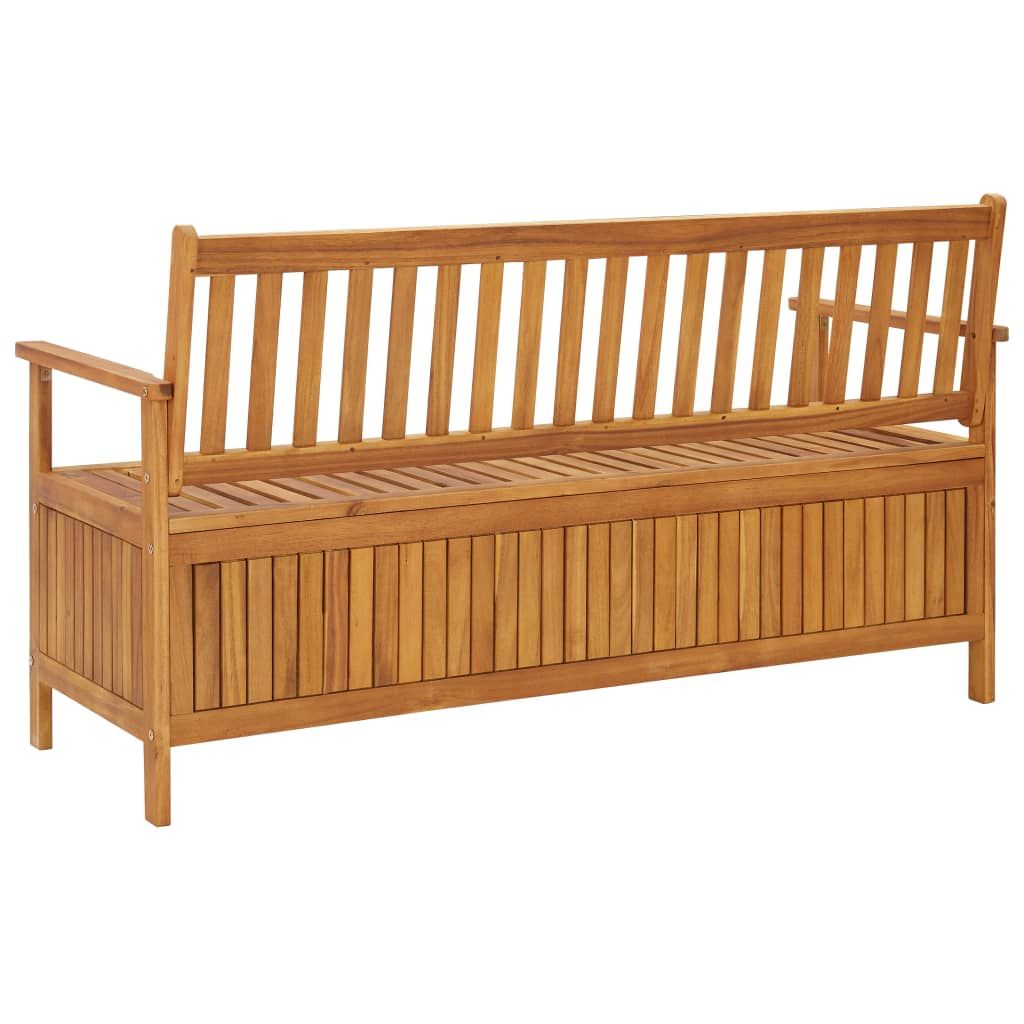 Storage Bench Natural wood Solid Acacia Wood Medium Storage Bench