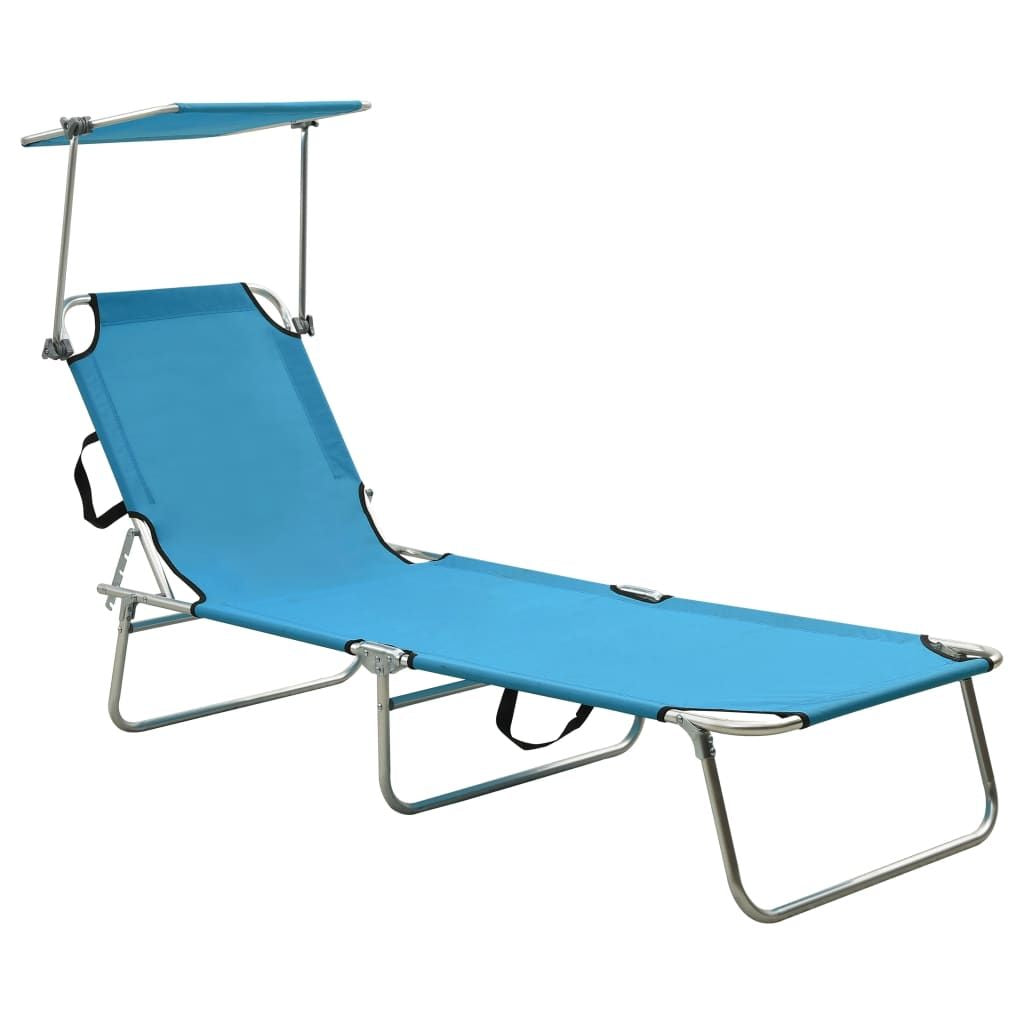 Sun Lounger Blue Aluminum frame, 600D polyester fabric Standard