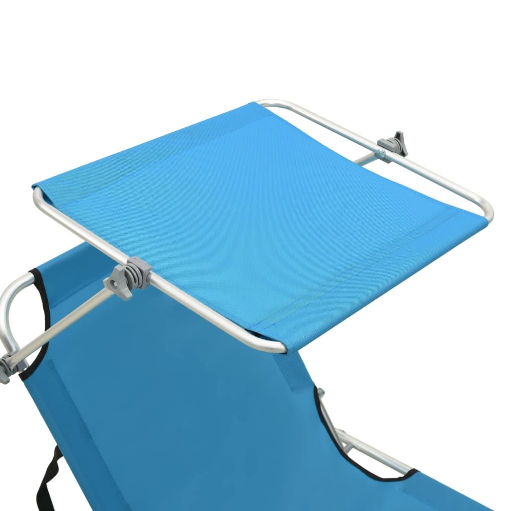 Sun Lounger Blue Aluminum frame, 600D polyester fabric Standard