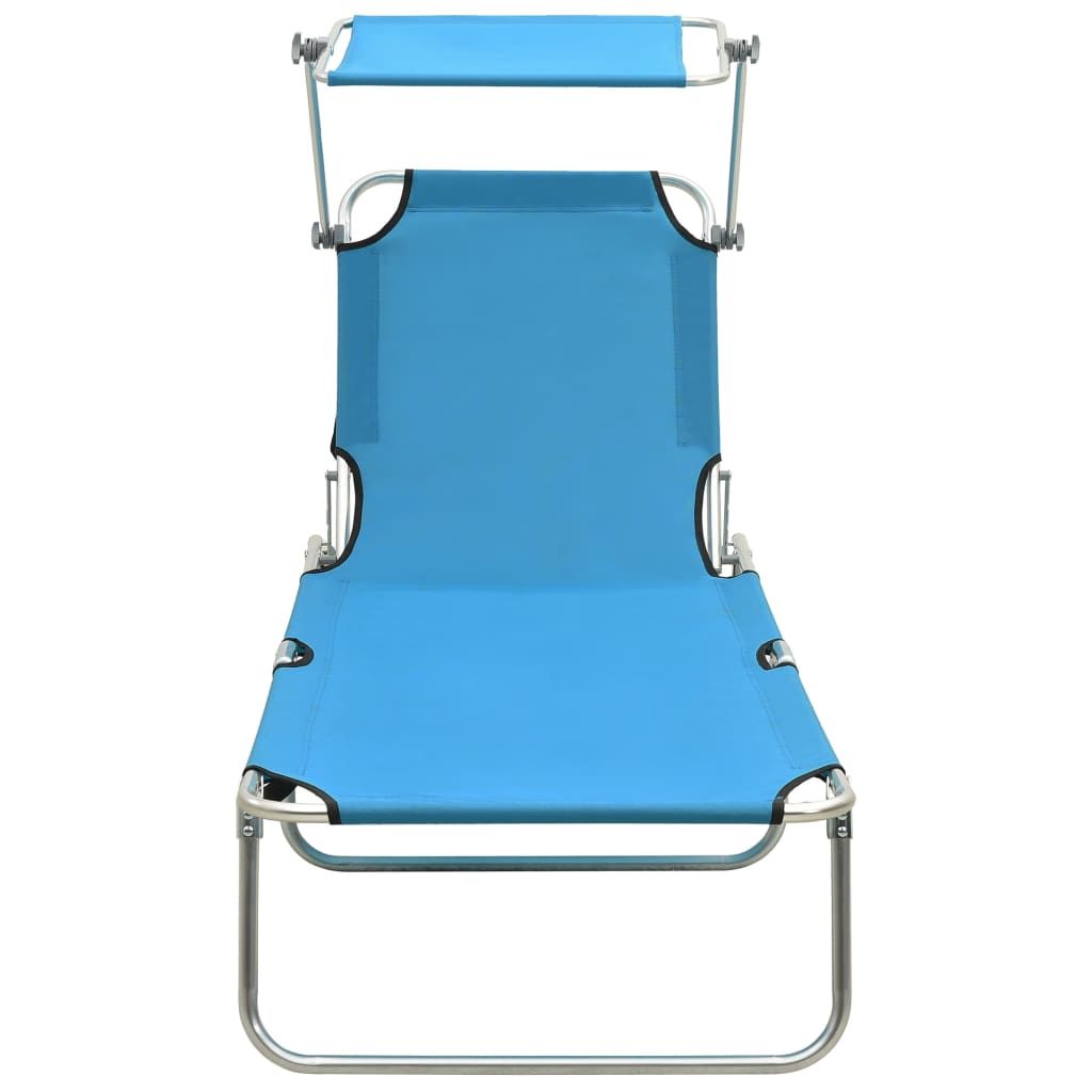 Sun Lounger Blue Aluminum frame, 600D polyester fabric Standard