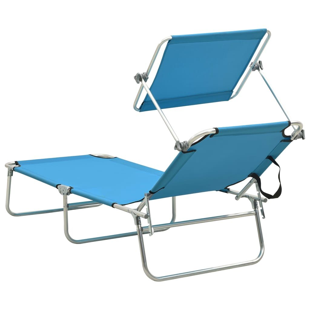 Sun Lounger Blue Aluminum frame, 600D polyester fabric Standard