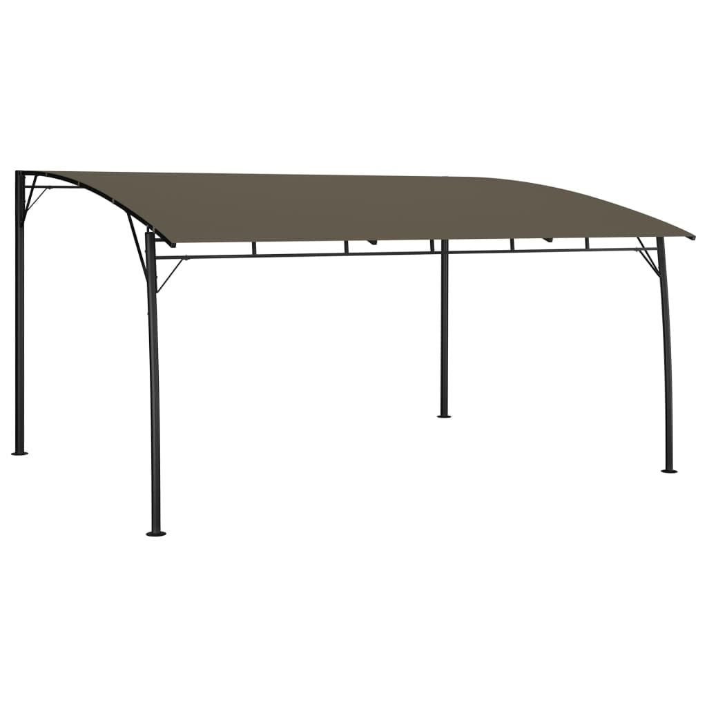 Sunshade Awning Taupe Powder-coated steel, fabric (100% polyester)