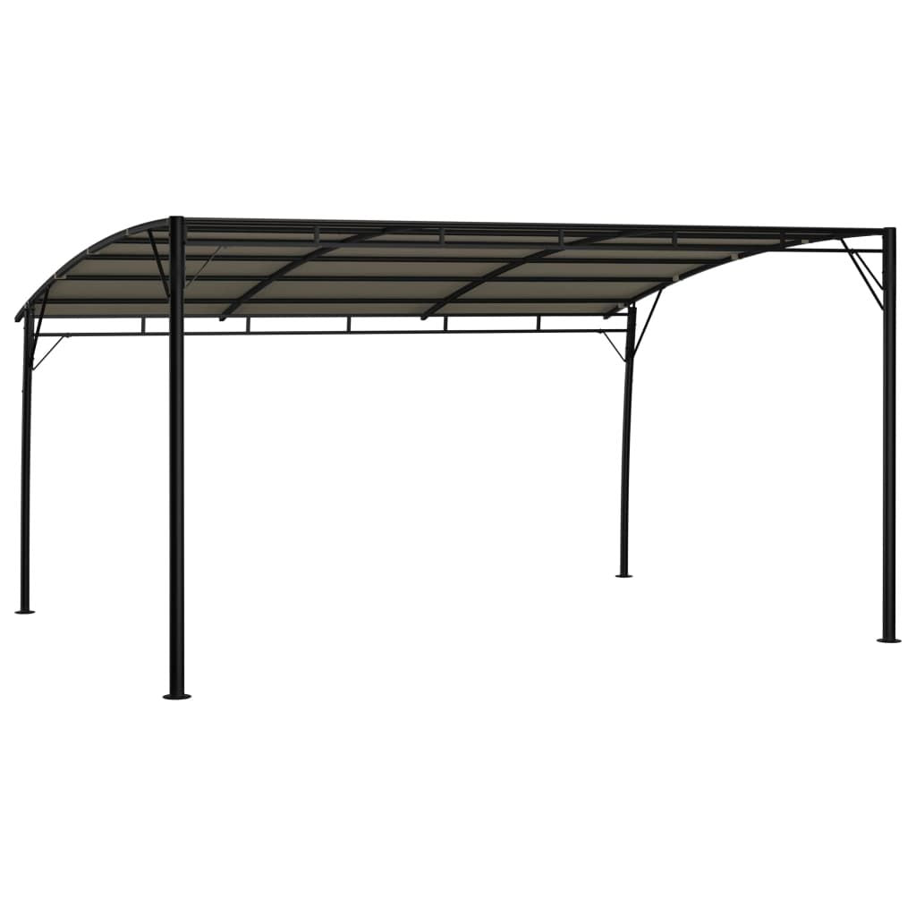 Sunshade Awning Taupe Powder-coated steel, fabric (100% polyester)