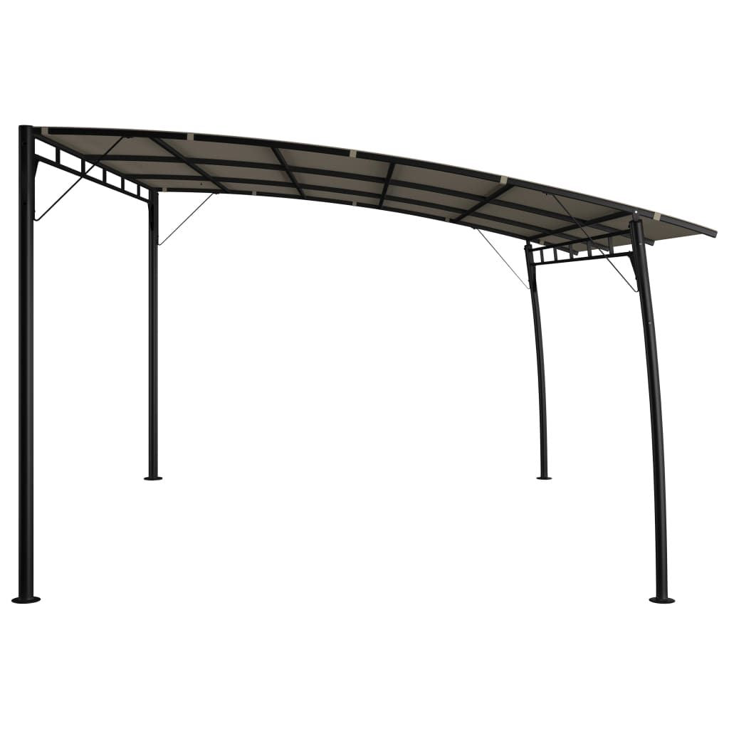 Sunshade Awning Taupe Powder-coated steel, fabric (100% polyester)