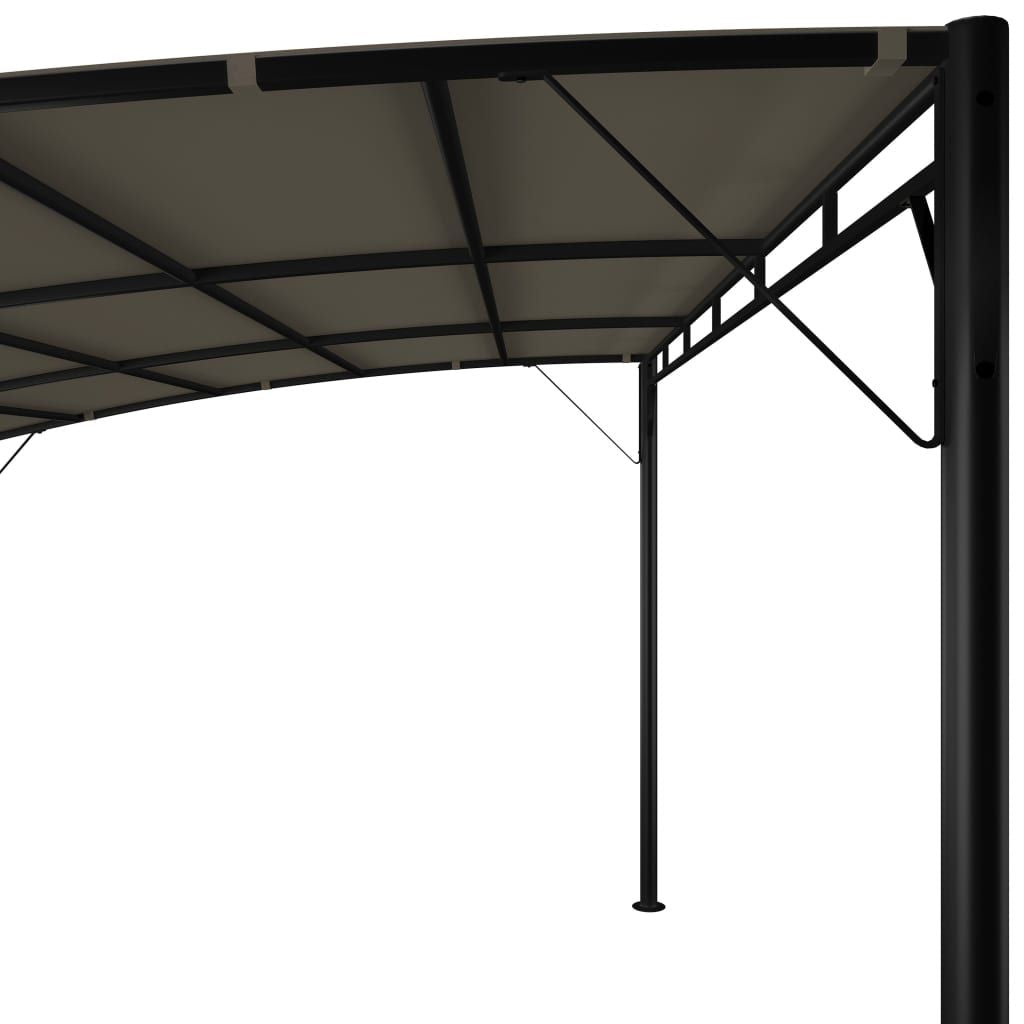 Sunshade Awning Taupe Powder-coated steel, fabric (100% polyester)