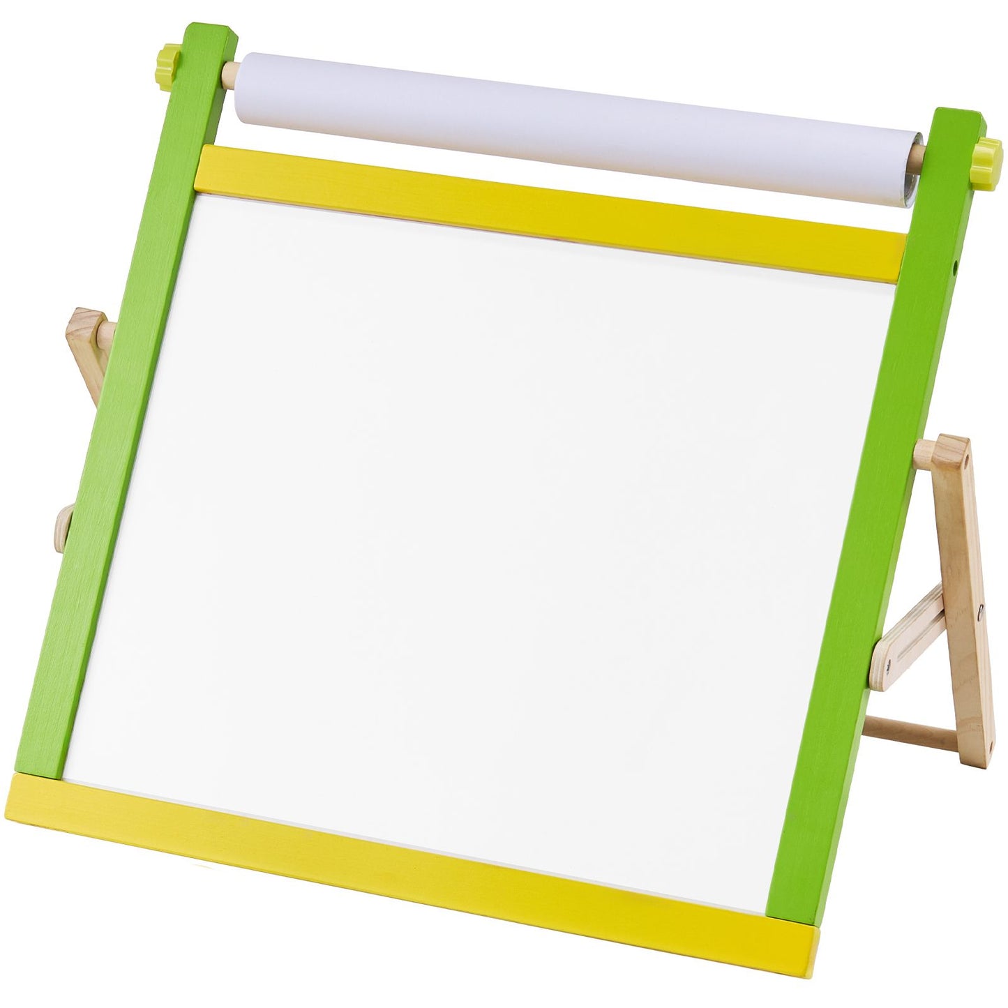 Tabletop Art Easel for Kids, 3-in-1 Wooden Double-Sided Kid's Art Easel with Magnetic Whiteboard, Chalkboard, Paper Roll, Foldable Portable Drawing Board with Painting Accessories for Boys Girls