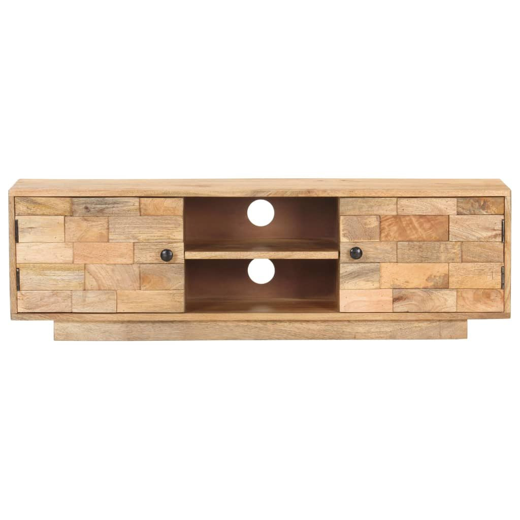 TV Cabinet Natural Mango Solid Mango Wood 45.7 x 11.8 x 13.8 in