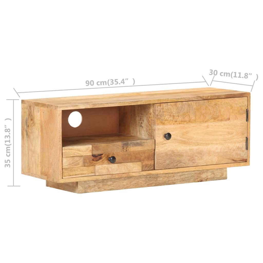 TV Cabinet Natural mango wood Solid mango wood Medium TV Cabinet
