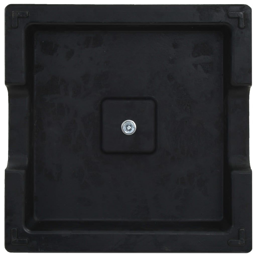 Umbrella Base Black Polyresin 17.6 lb Decorative Inlays
