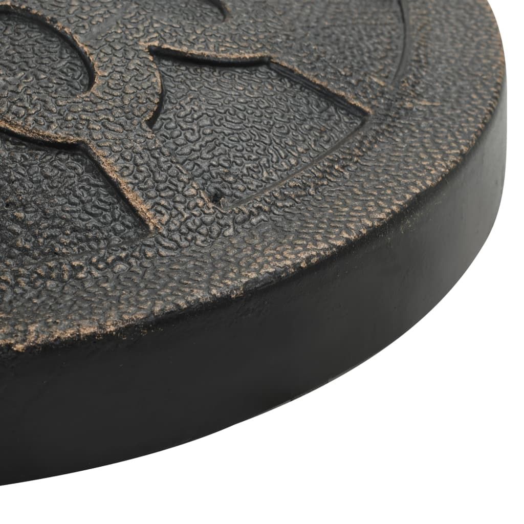 Umbrella Base Bronze Polyresin 28.7 lbs Fancy Design