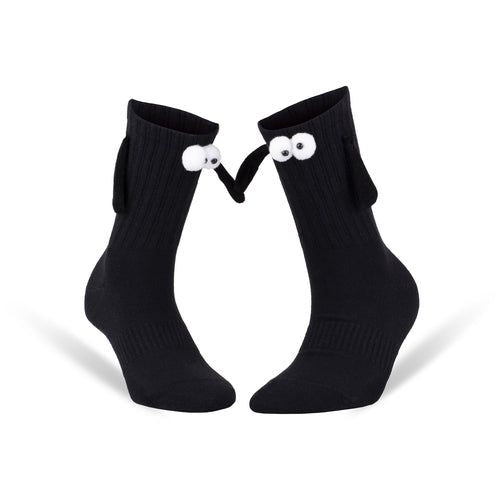 Unisex Magnetic Cotton Socks with Hand Design, Shoe Size 5-10, 1 Pair