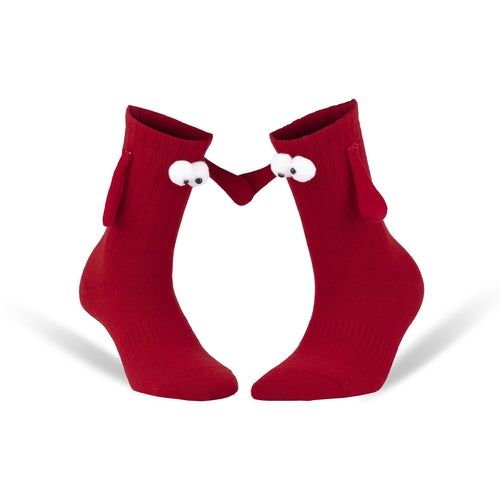Unisex Magnetic Cotton Socks with Hand Design, Shoe Size 5-10, 1 Pair