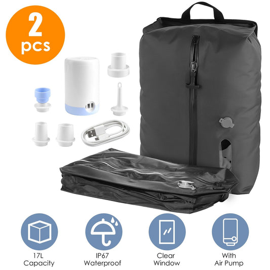Vacuum Bags with Pump Packing Organizers for Clothing Luggage Backpack Suitcase
