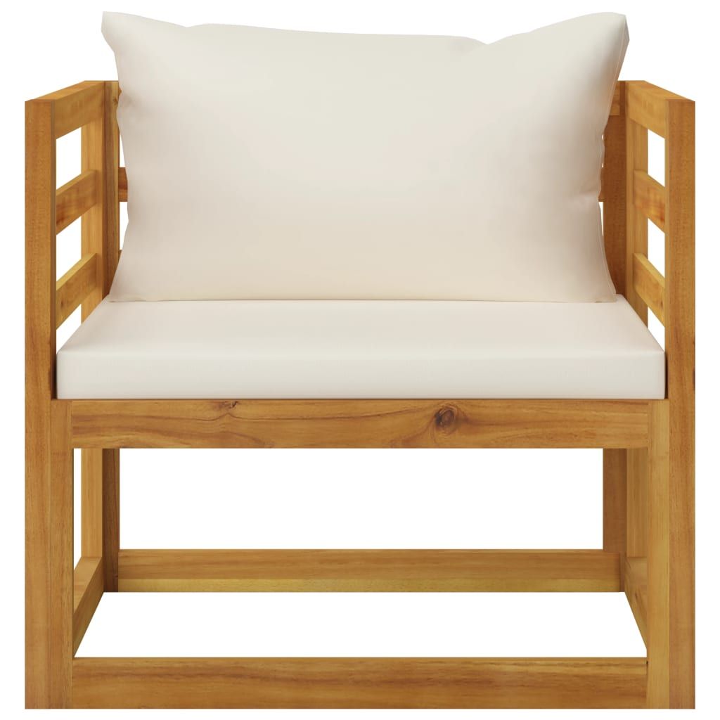 Wooden Chair Natural Wood Solid Acacia Wood Durable Armchair