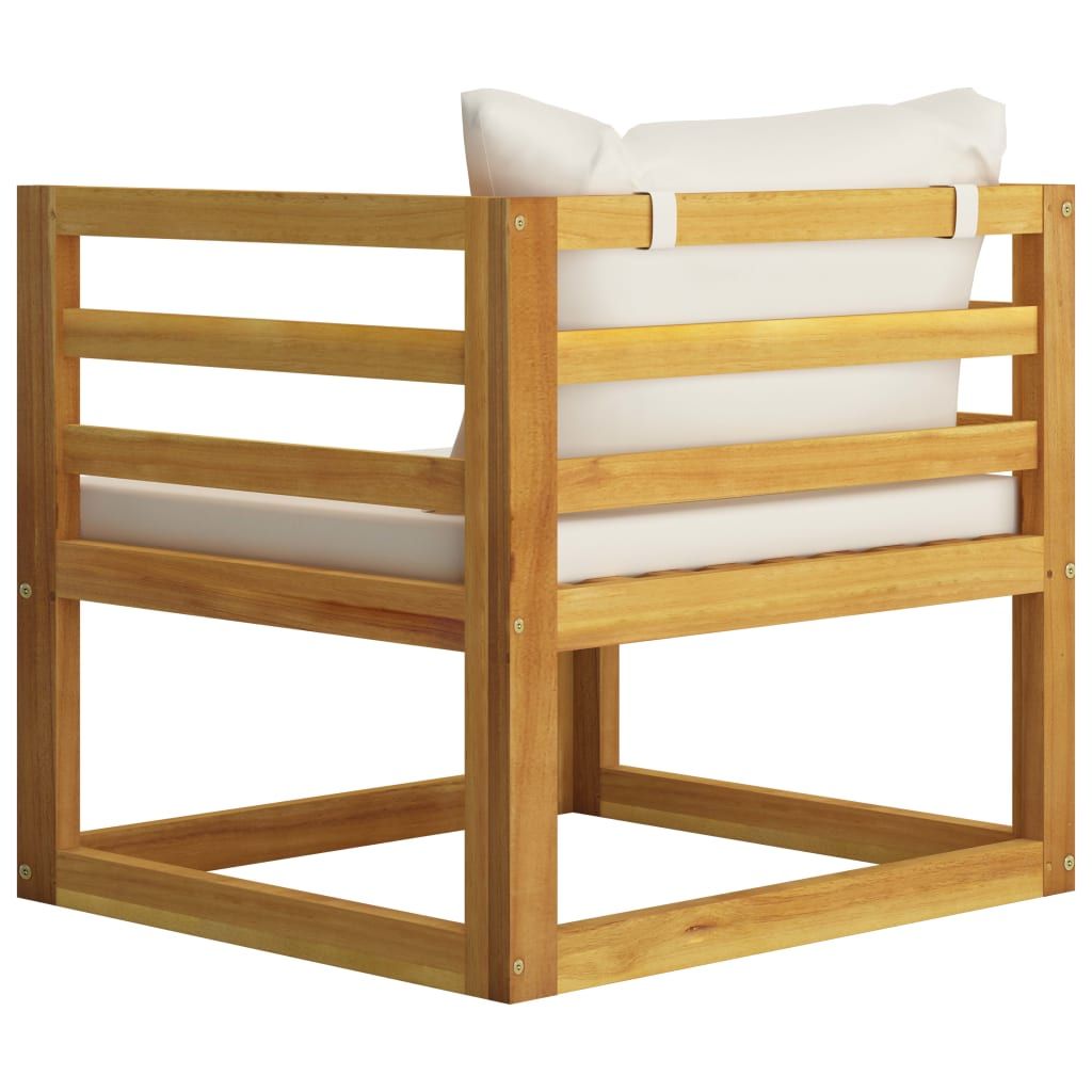 Wooden Chair Natural Wood Solid Acacia Wood Durable Armchair