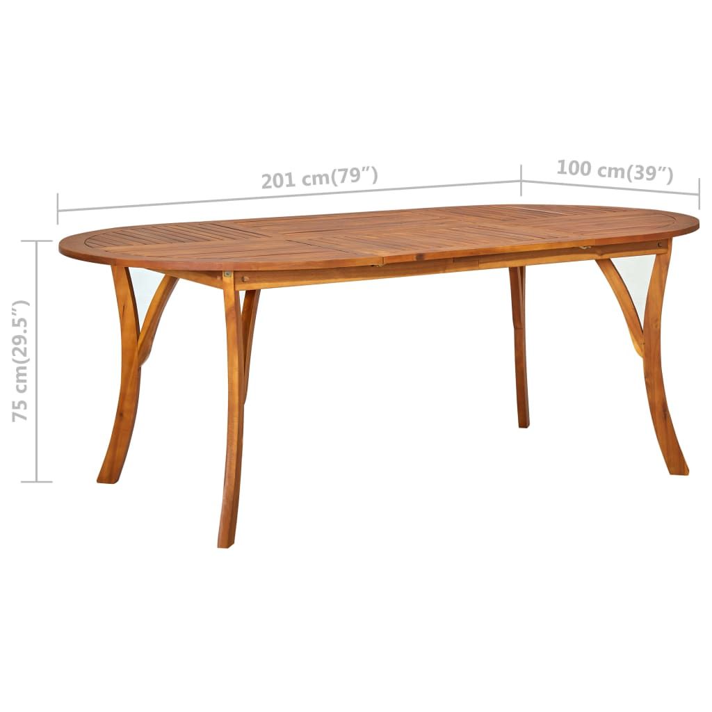 Wooden Table Brown Solid Acacia wood Large Dining Table