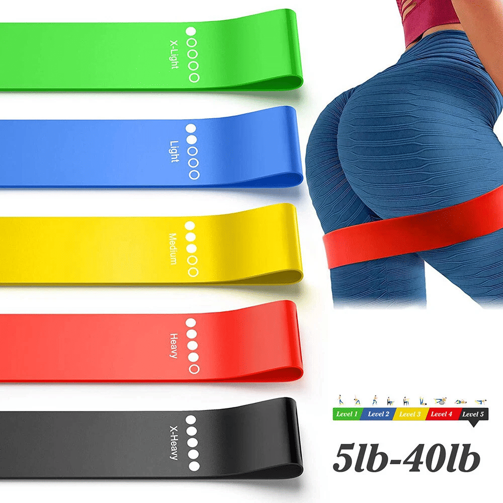 Workout Resistance Bands Loop Set Fitness Yoga Booty Leg Exercise Band Gym Fitness Butt Lift