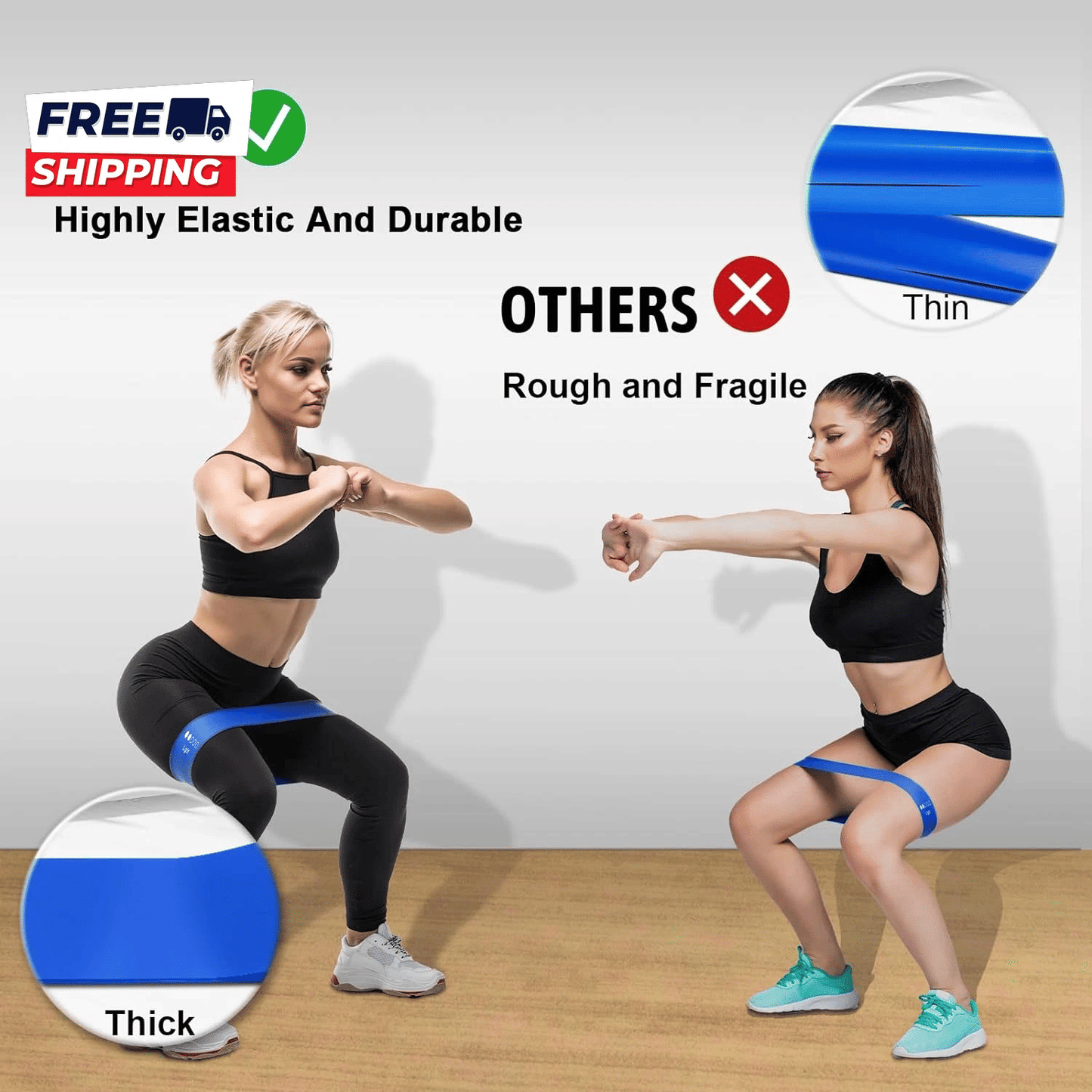 Workout Resistance Bands Loop Set Fitness Yoga Booty Leg Exercise Band Gym Fitness Butt Lift